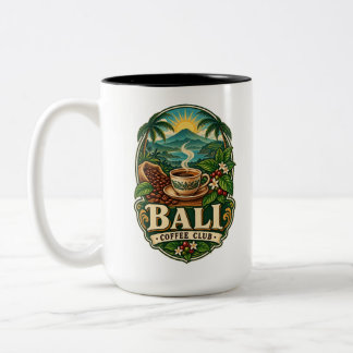 Bali Coffee Club Vintage Zweifarbig Tasse