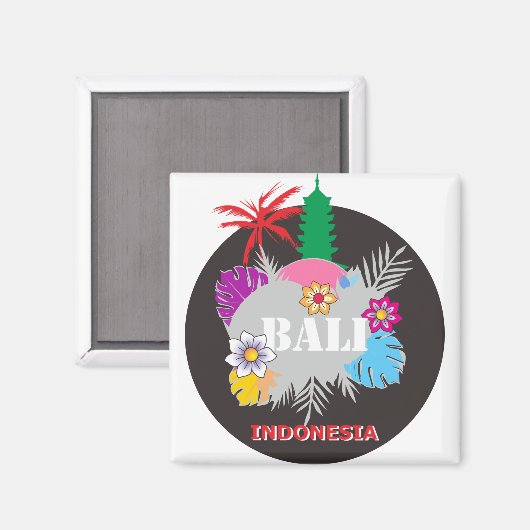 Bali Colorful Magnet (Vorderseite/Rückseite)
