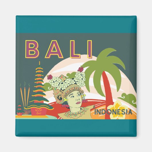 Bali Dancer Holiday Geschenke Magnet (Vorne)
