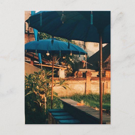 Bali Fields Feiertagspostkarte (Vorderseite)