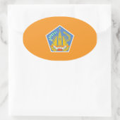 Bali Flag, Indonesien Ovaler Aufkleber (Tasche)