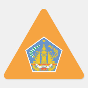 Bali-Flagge, Indonesien Dreieckiger Aufkleber
