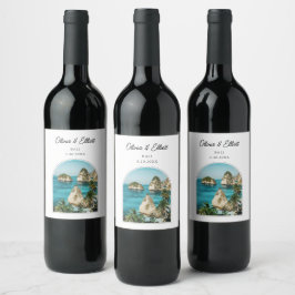 Bali Gastgeschenk Hochzeit Personalisiert Weinetikett