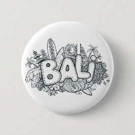 Bali-Gekritzel Button