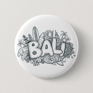Bali-Gekritzel Button