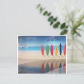 Bali-Gewartet für die Waves-Postkarte Postkarte (Stehend Vorderseite)