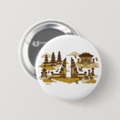 Bali Heiliger Tempel Kahyangan Himmel Illustration Button (Vorne & Hinten)