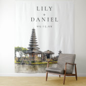 Bali-Hochzeitsfoto-Hintergrund Wandteppich (Beispiel)