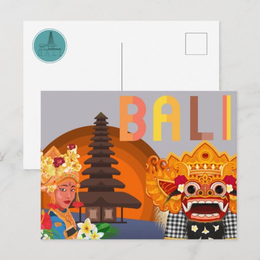 Bali Holiday Postkarte (Vorne/Hinten)