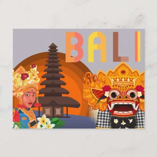 Bali Holiday Postkarte (Vorderseite)
