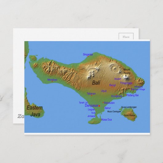 Bali Holliday Karte (Vorne/Hinten)