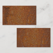 Bali-Holz, das einzigartige Kunst schnitzt Visitenkarte (Vorne/Hinten)