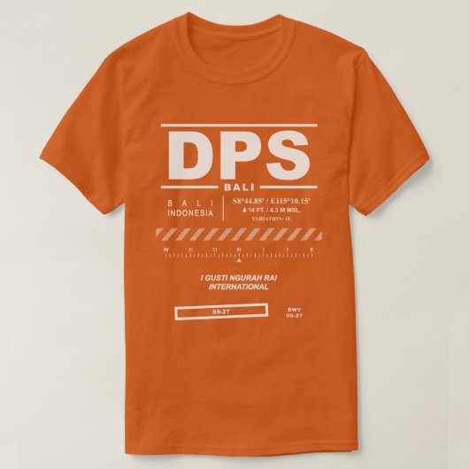 Bali I Gusti Ngurah Rai Int'l Airport DPS T - Shir T-Shirt (Design vorne)