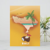 Bali illustrierte Karte (Stehend Vorderseite)
