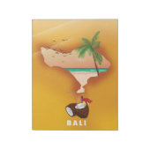 Bali illustrierte Karte Notizblock (Rotiert)