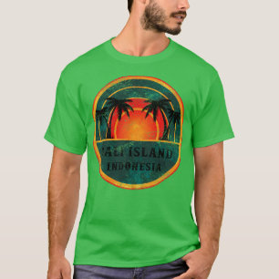 Bali Indonesia Beach Vintag Retro Sunset T-Shirt