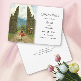 Bali Indonesia Hochzeit in Urlaubsort Save The Date