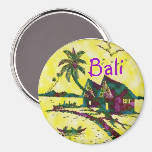 Bali Indonesia Magnet (Vorderseite/Rückseite)