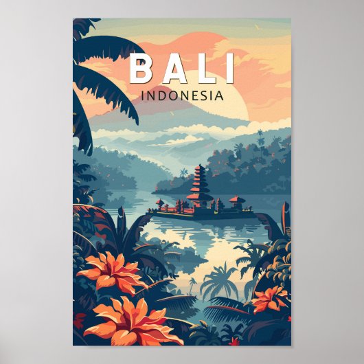 Bali Indonesia Reisen Vintag Poster (Vorne)