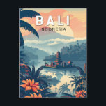 Bali Indonesia Reisen Vintag Postkarte<br><div class="desc">Bali Retro Vektor Reise Design. Bali ist eine Insel in Südostasien,  die für ihre Strände,  Tempel und Kultur bekannt ist. Es ist auch Zuhause für das Meeresleben,  Safariparks und Kunst.</div>