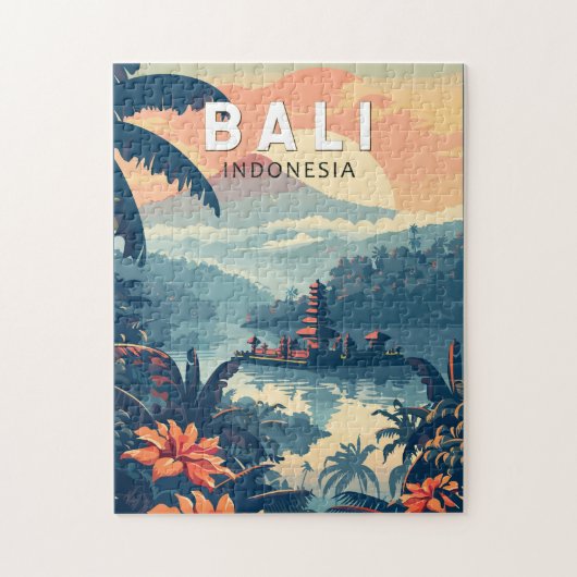 Bali Indonesia Reisen Vintag Puzzle (Vertikal)