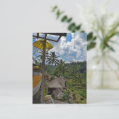 Bali Indonesia Reisfelder Postkarte (Stehend Vorderseite)