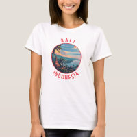 Bali Indonesia Retro Distressed Circle