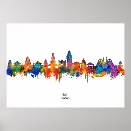 Bali Indonesia Skyline Poster (Vorne)