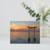 Bali Indonesia Sunset Postkarte (Stehend Vorderseite)