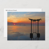 Bali Indonesia Sunset Postkarte (Vorne/Hinten)