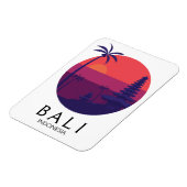Bali Indonesia Temple Vintage Travel Magnet (Linke Seite)
