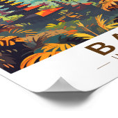 Bali Indonesia Temples Reisen Art Vintag Poster (Ecke)