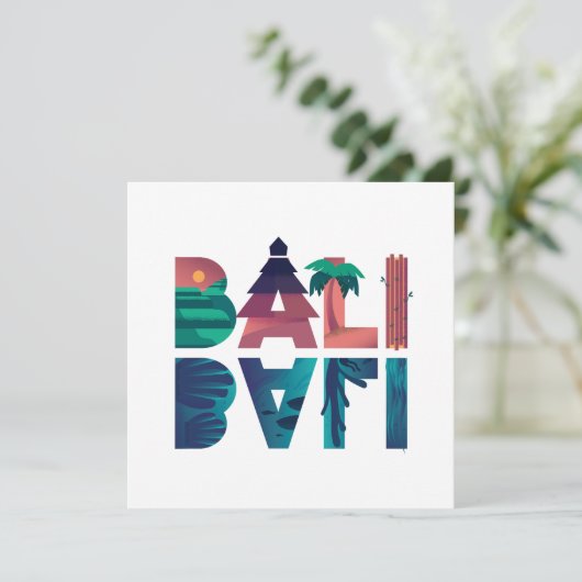 Bali Indonesia Travel Grußkarte (Stehend Vorderseite)