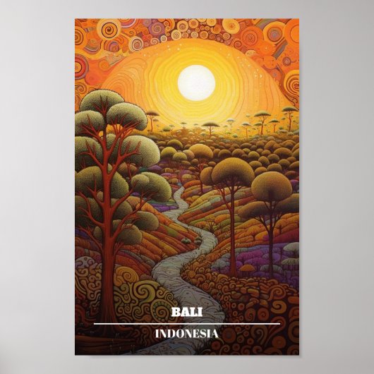 Bali Indonesia Travel Island Paradise Poster (Vorne)