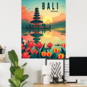 Bali Indonesia Travel Poster (Heimbüro)
