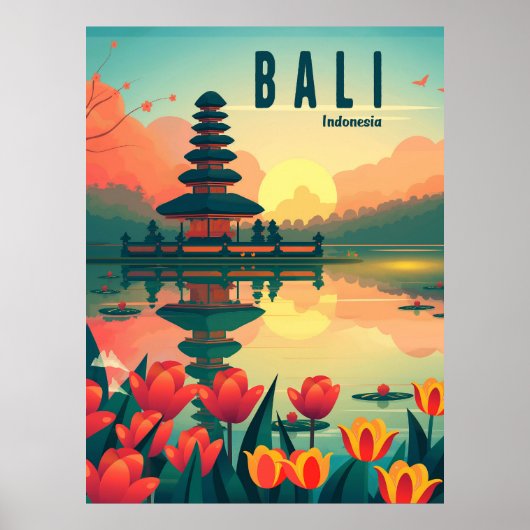 Bali Indonesia Travel Poster (Vorne)