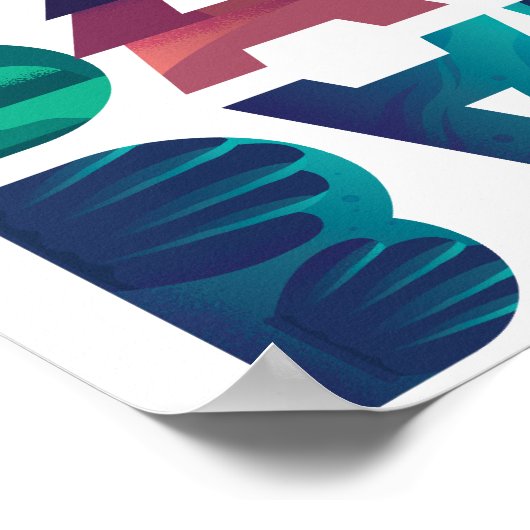 Bali Indonesia Travel Poster (Ecke)