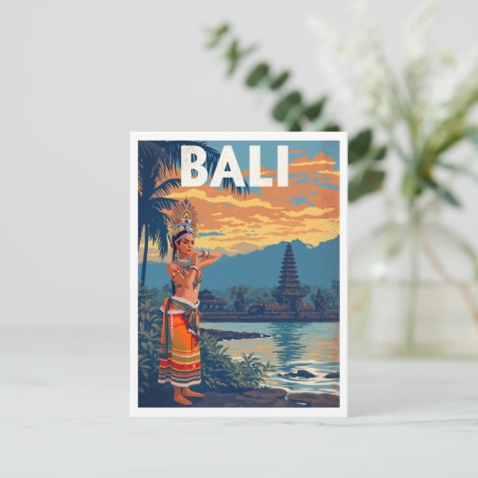 Bali, Indonesia Travel Postkarte (Stehend Vorderseite)