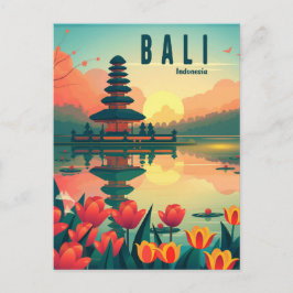 Bali Indonesia Travel Postkarte