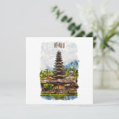 Bali Indonesia Ulun Danu Beratan Greeting Card Karte (Stehend Vorderseite)