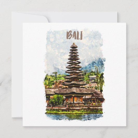 Bali Indonesia Ulun Danu Beratan Greeting Card Karte (Vorderseite)