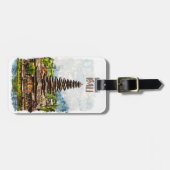 Bali Indonesia Ulun Danu Beratan Temple Gepäckanhänger (Vorderseite horizontal)