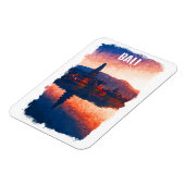 Bali Indonesia Ulun Danu Beratan Watercolor Magnet (Linke Seite)