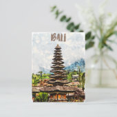 Bali Indonesia Ulun Danu Beratle Temple Postcard Postkarte (Stehend Vorderseite)