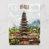 Bali Indonesia Ulun Danu Beratle Temple Postcard Postkarte (Vorderseite)