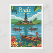 Bali Indonesia Vintag Berühmter Reiseort Postkarte (Vorderseite)