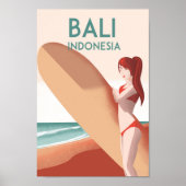 Bali Indonesia Vintage Poster (Vorne)