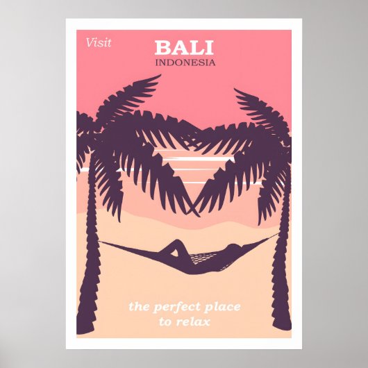 Bali Indonesia Vintage Poster (Vorne)