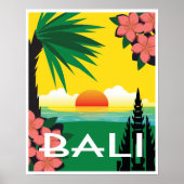Bali Indonesia Vintage Style Poster (Vorne)