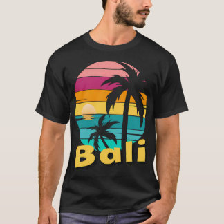 Bali Indonesia - Vintager tropischer Sonnenunterga T-Shirt